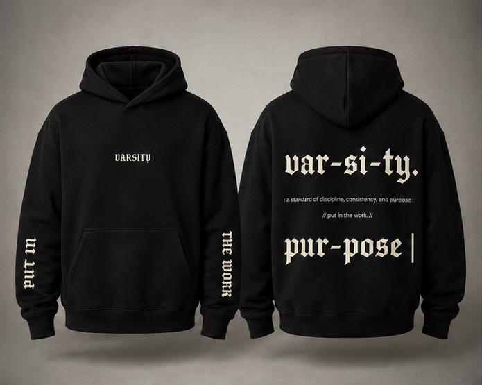 Varsity “Put in the Work” Hoodie